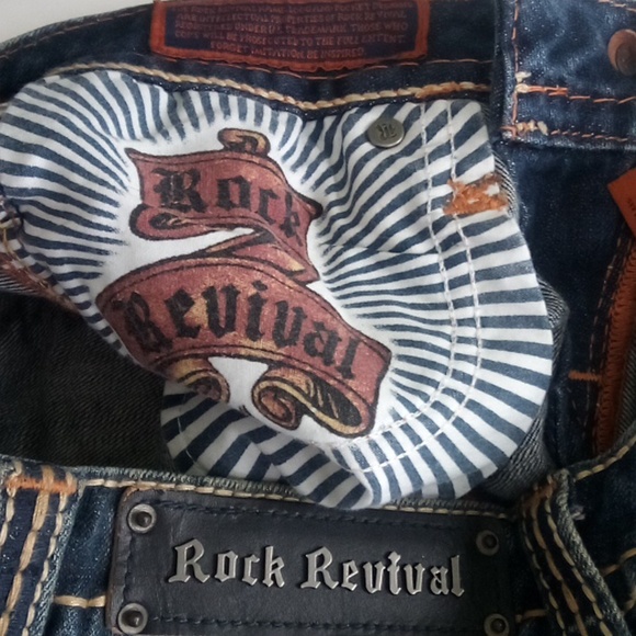 Rock Revival Jeans Women's 26 Abbie Skinny Embellished Embroidered Fade NWOT - Picture 8 of 8